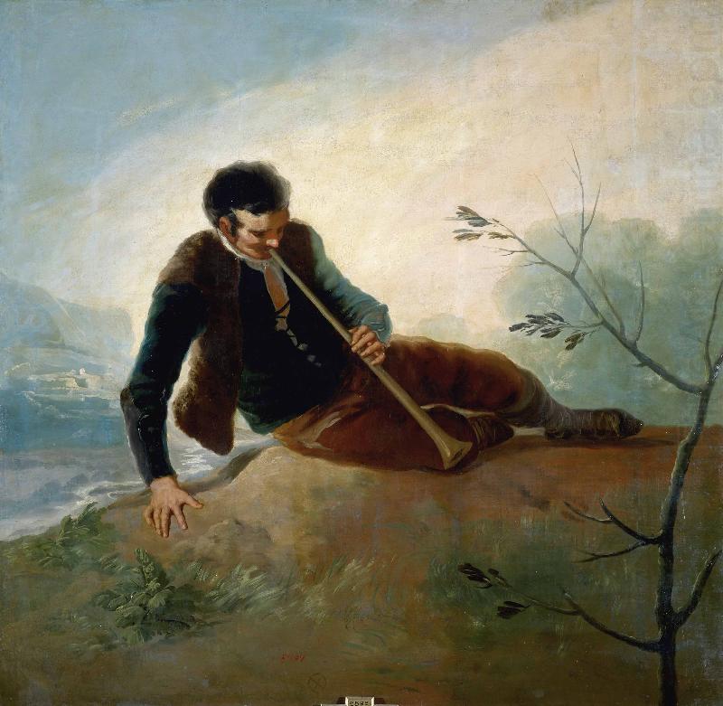 Francisco de Goya Pastor tocando la dulzaina china oil painting image